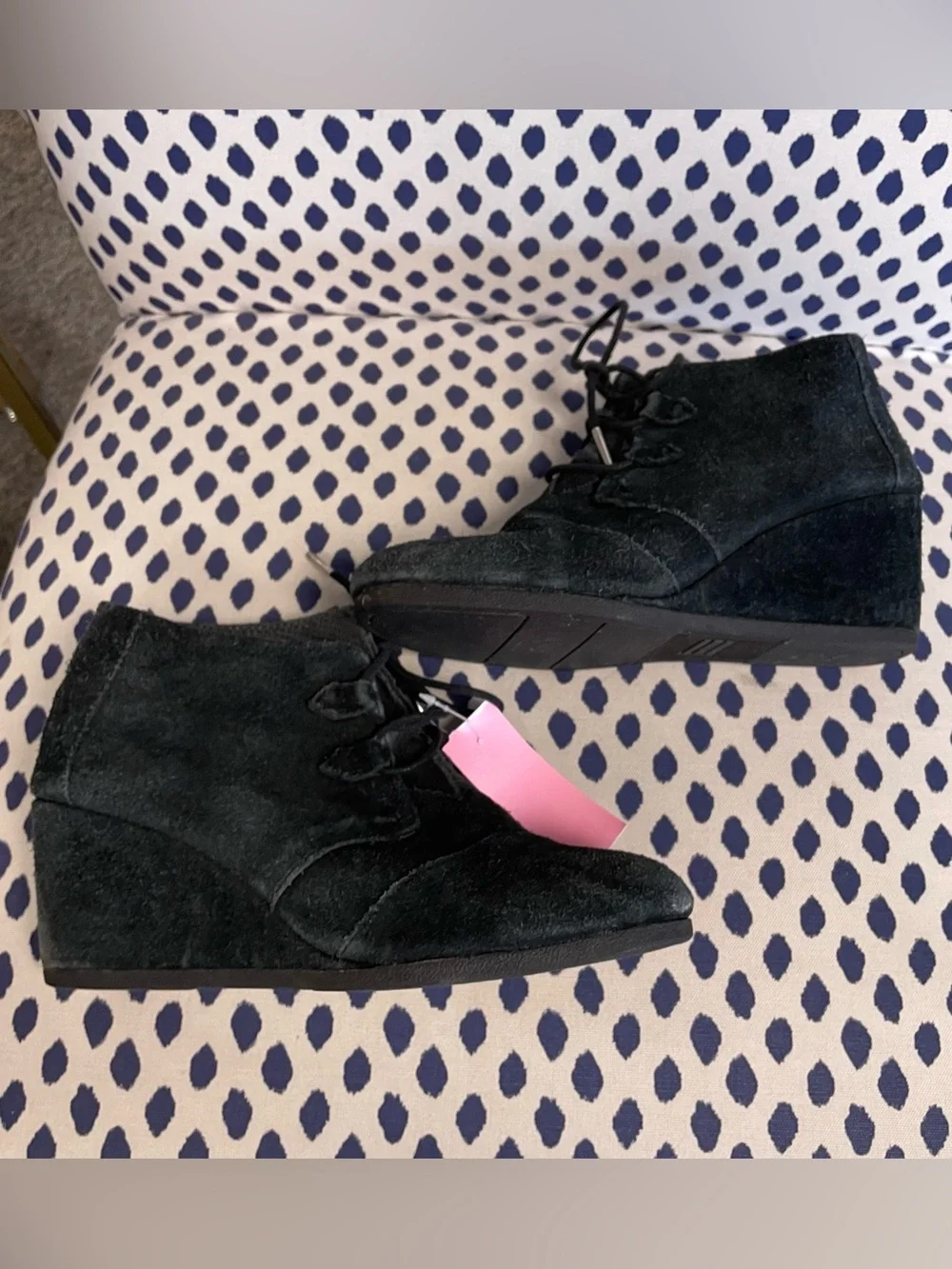Toms Black Botties size 10